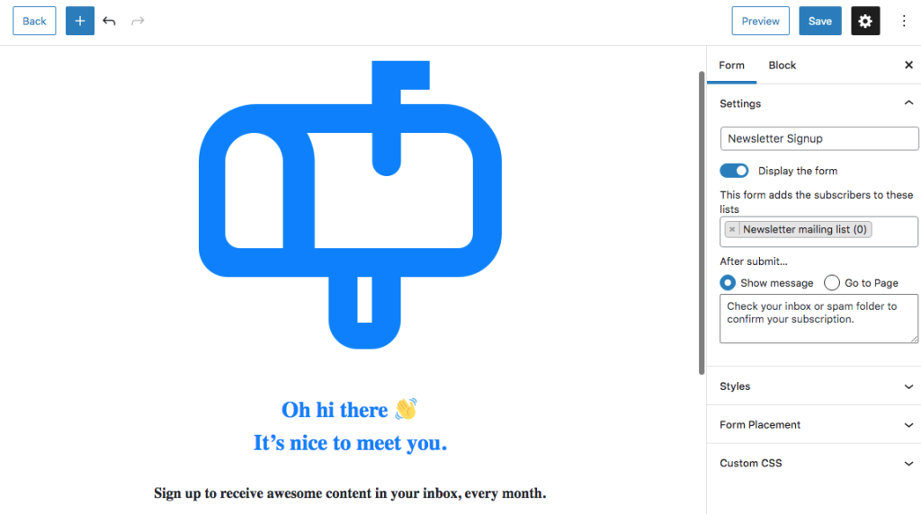 demo pop-up form